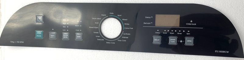 Euromaid	CONTROL PANEL STICKER //ETL1000RCW - 16038000A49166