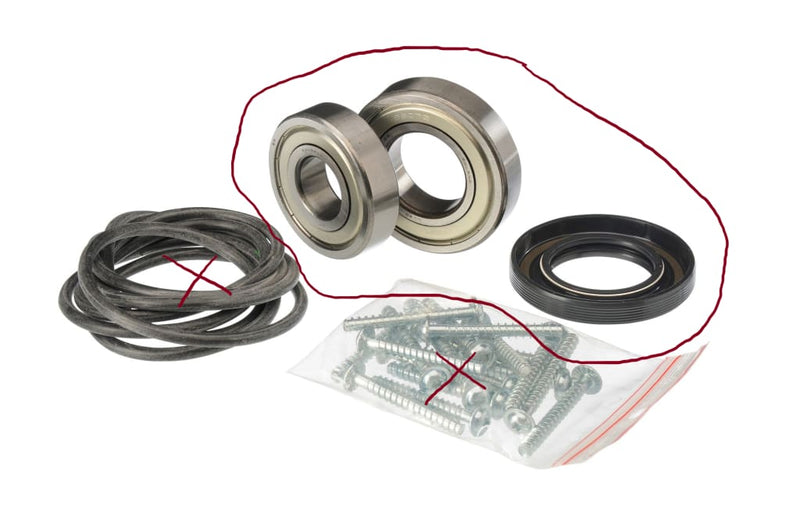 00619809 Bosch Front Loader Washing Machine Bearings & Seal Set (No Packing Seal or Screws) Bearings