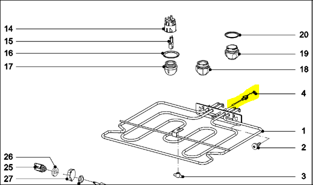 Miele Oven Temperature Sensor Thermistor - 6706704