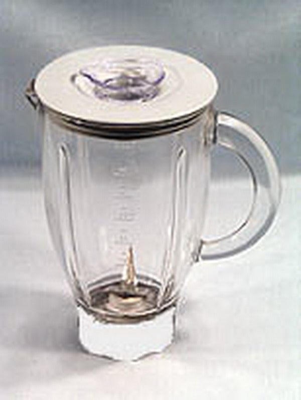 KENWOOD BLENDER LIQUIDISER ASSEMBLY COMPLETE - GLASS - WHITE LID / WHITE COLLAR / WHITE HUB -  KW698041 [No Longer Available]