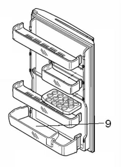 Mitsubishi Refrigerator Bottle Pocket - KIEP80124 Shelves & Trays