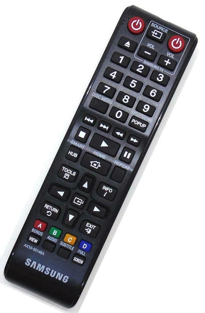 Samsung Blu Ray Player Remote for BD-E5500 BD-E6100 BD-ES6000 - AK59-00148A Remote