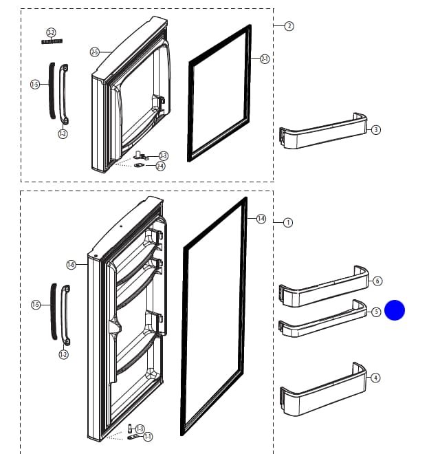 Samsung Fridge Freezer Fridge Door Upper Shelf Guard - DA63-06773A DA63-03704A Samsung