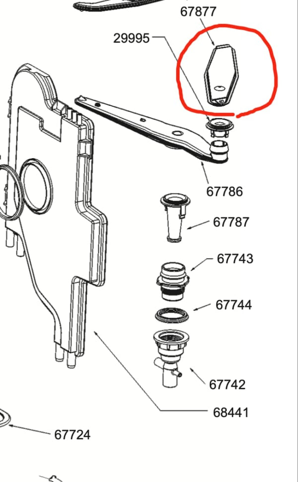 Smeg dishwasher lower spray fashion arm