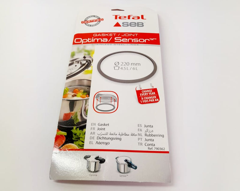 TEFAL SEB Optima / Sensor Gasket / Joint 4.5L / 6L 220mm Pressure Cooker  Lid New